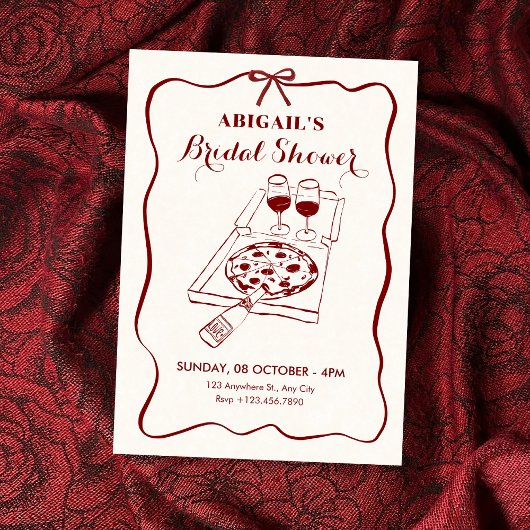 Invitation Food and beverage bridal shower 