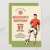 Invitation Football (Devant / Derrière)