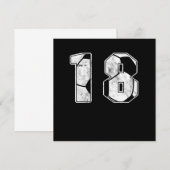 Invitation Football 18 e Anniversaire Célébration Sport Cadea (Devant / Derrière)