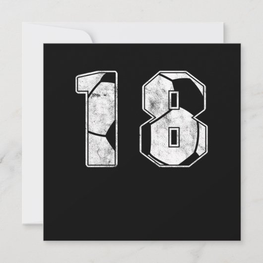 Invitation Football 18 e Anniversaire Célébration Sport Cadea (Devant)