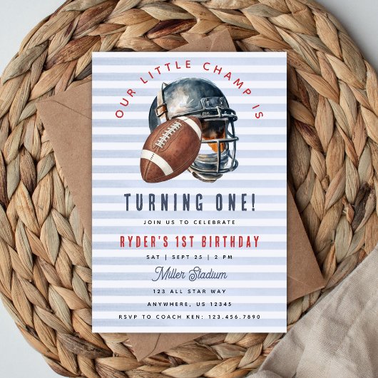 Invitation Football 1er anniversaire