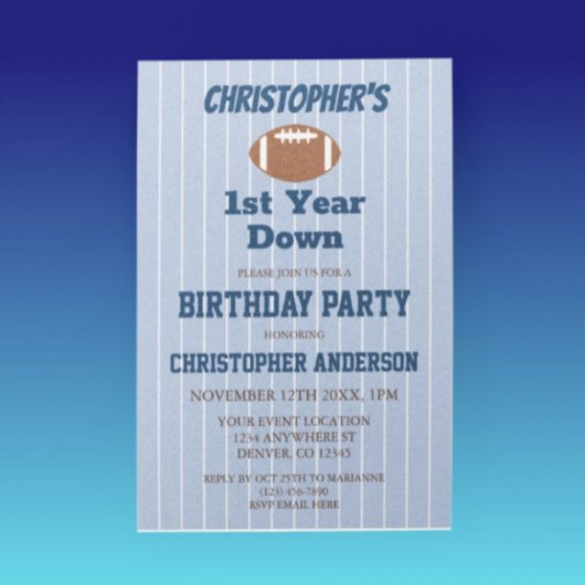 Invitation Football 1er anniversaire