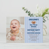 Invitation Football 1er anniversaire (Debout devant)