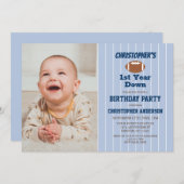 Invitation Football 1er anniversaire (Devant / Derrière)