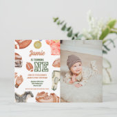 Invitation Football 1er Anniversaire Garçons Aquarelle (Debout devant)