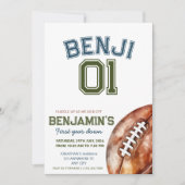 Invitation Football 1ère année de bas de football (Devant)