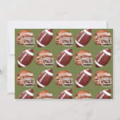 Invitation Football 1ère année photo bas fête d'anniversaire (Dos)