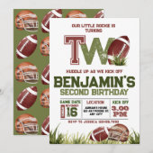 Invitation Football 2e année de bas de football (Devant / Derrière)