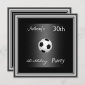 Invitation Football 30e anniversaire fête d'argent (Devant / Derrière)