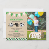 Invitation Football 4e anniversaire Photo (Devant)