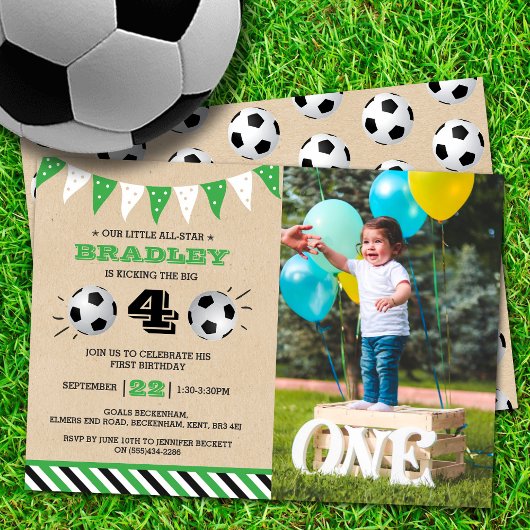 Invitation Football 4e anniversaire Photo