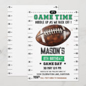Invitation Football américain Anniversaire (Devant / Derrière)