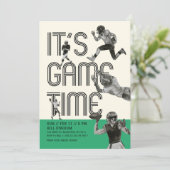 Invitation Football Américain | C'est l'heure du m (Debout devant)