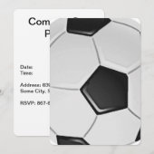 Invitation Football américain de soccer ou d'association (Devant / Derrière)