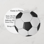 Invitation Football américain de soccer ou d'association (Devant / Derrière)