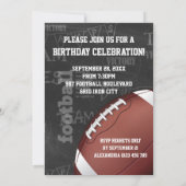 Invitation Football américain Personalized Chalkboard (Dos)