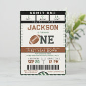 Invitation Football américain première année bas 1er annivers (Debout devant)