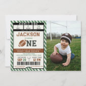 Invitation Football Américain Première année en bas Anniversa (Devant)