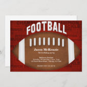 Invitation Football Anniversaire (Devant / Derrière)