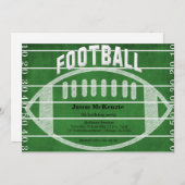 Invitation Football Anniversaire (Devant / Derrière)