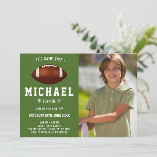 Invitation Football Anniversaire (Debout devant)