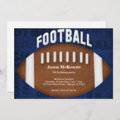 Invitation Football Anniversaire (Devant / Derrière)