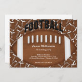 Invitation Football Anniversaire (Devant / Derrière)