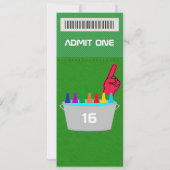 Invitation Football Anniversaire Fête ajouter la photo Billet (Dos)