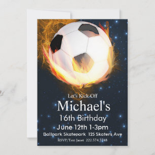 Invitation Football Anniversaire, Football Anniversaire, Foot