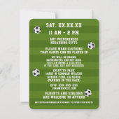 Invitation Football Anniversaire Photo (Dos)