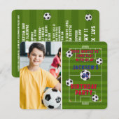 Invitation Football Anniversaire Photo (Devant / Derrière)