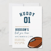 Invitation Football Anniversaire, Première Année En Bas, Jeu  (Devant)