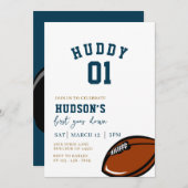 Invitation Football Anniversaire, Première Année En Bas, Jeu  (Devant / Derrière)