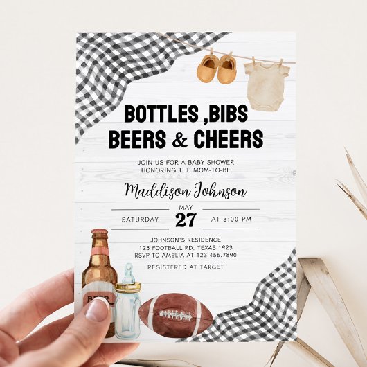 Invitation Football Baby Shower