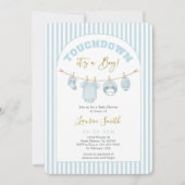 Invitation Football Baby Shower Boy (Devant)