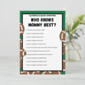 Invitation Football Baby shower Jeu, Soccer - Nom modifiable, (Debout devant)