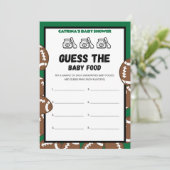 Invitation Football Baby shower Jeu, Soccer - Nom modifiable, (Debout devant)