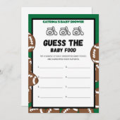 Invitation Football Baby shower Jeu, Soccer - Nom modifiable, (Devant / Derrière)