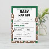 Invitation Football Baby shower Jeu, Soccer - Nom modifiable, (Debout devant)