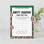 Invitation Football Baby shower Jeu, Soccer - Nom modifiable, (Debout devant)