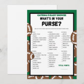 Invitation Football Baby shower Jeu, Soccer - Nom modifiable, (Devant / Derrière)