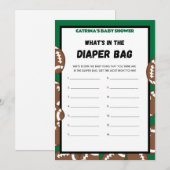 Invitation Football Baby shower Jeu, Soccer - Nom modifiable, (Devant / Derrière)