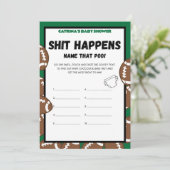 Invitation Football Baby shower Jeu, Soccer - Nom modifiable, (Debout devant)