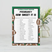 Invitation Football Baby shower Jeu, Soccer - Nom modifiable, (Debout devant)