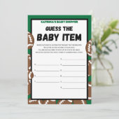 Invitation Football Baby shower Jeu, Soccer - Nom modifiable, (Debout devant)