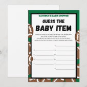 Invitation Football Baby shower Jeu, Soccer - Nom modifiable, (Devant / Derrière)