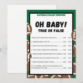 Invitation Football Baby shower Jeu, Soccer - Nom modifiable, (Devant / Derrière)