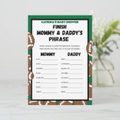 Invitation Football Baby shower Jeu, Soccer - Nom modifiable, (Debout devant)