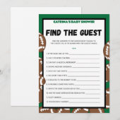 Invitation Football Baby shower Jeu, Soccer - Nom modifiable, (Devant / Derrière)