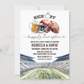 Invitation Football Beers Kick Off Couple Shower (Devant)